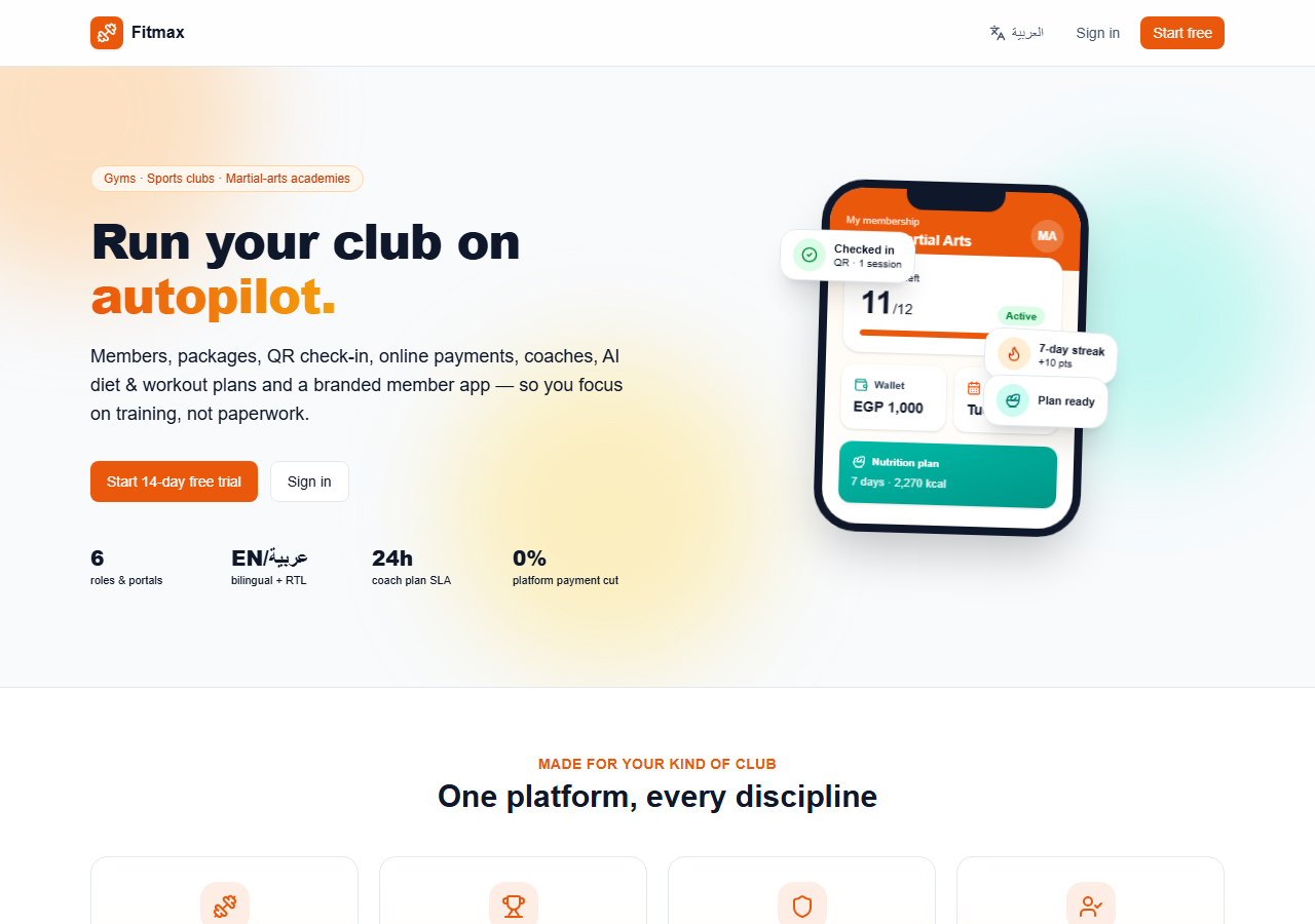 FitMax — real screenshot